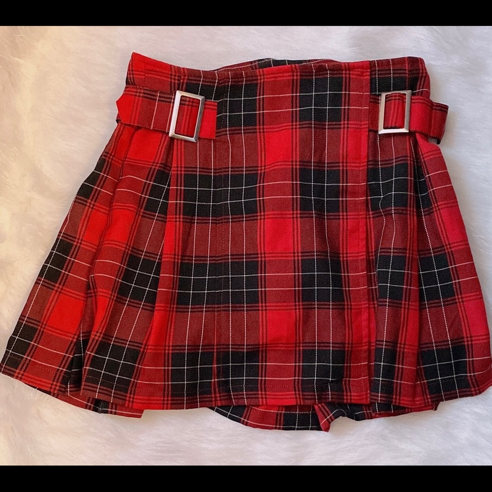 Little Big Girls' Pleated Plaid Mini Skort